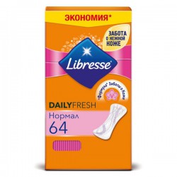 Прокладки женские ежедневные Libresse Дэйлифреш нормал 64 шт.