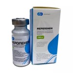 Меропенем, порошок для приготовления раствора для внутривенного введения 500 мг 1 шт флаконы