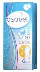 Прокладки женские ежедневные Discreet Део океанский бриз мультиформ 20 шт.