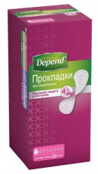 Прокладки женские, Depend (Депенд) 22 шт ультра мини