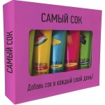 Набор подарочный, Самый сок 30 мл 5 шт крем для рук арбуз + банан + вишня + манго + черная смородина коробка