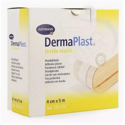 Пластырь, DermaPlast (Дермапласт) р. 4смх5м №1 арт. 535251 текстайл эластик гипоаллергенный из текстильного материала телесный