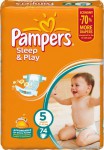 Подгузники, Pampers (Памперс) 11-25 кг р. 5 74 шт слип энд плей джуниор ромашка