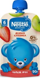 Пюре, Nestle (Нестле) 90 г яблоко и клубника с 6 мес пауч