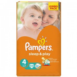 Подгузники, Pampers (Памперс) 7-18 кг р. 4 68 шт слип энд плей макси ромашка